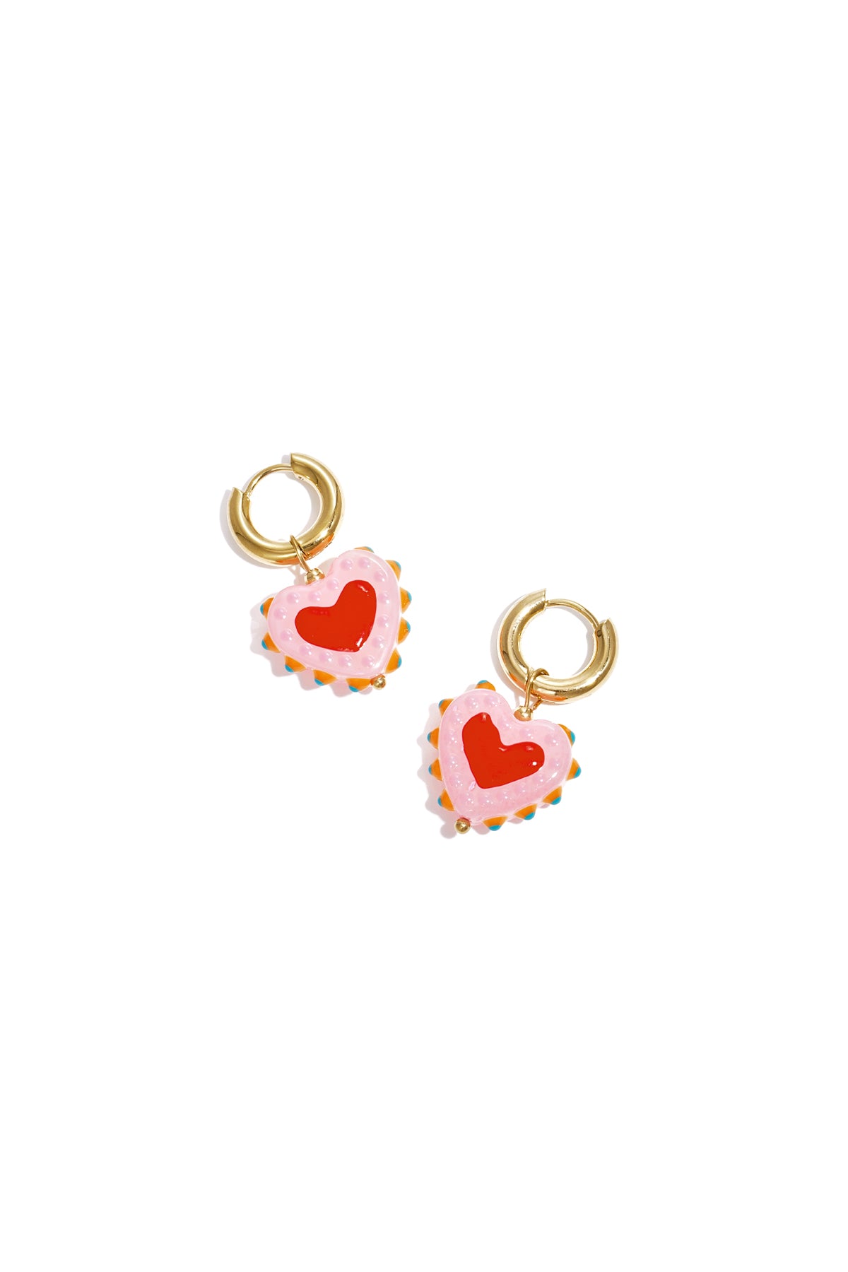 Orecchini Hoop Cuore Caramella