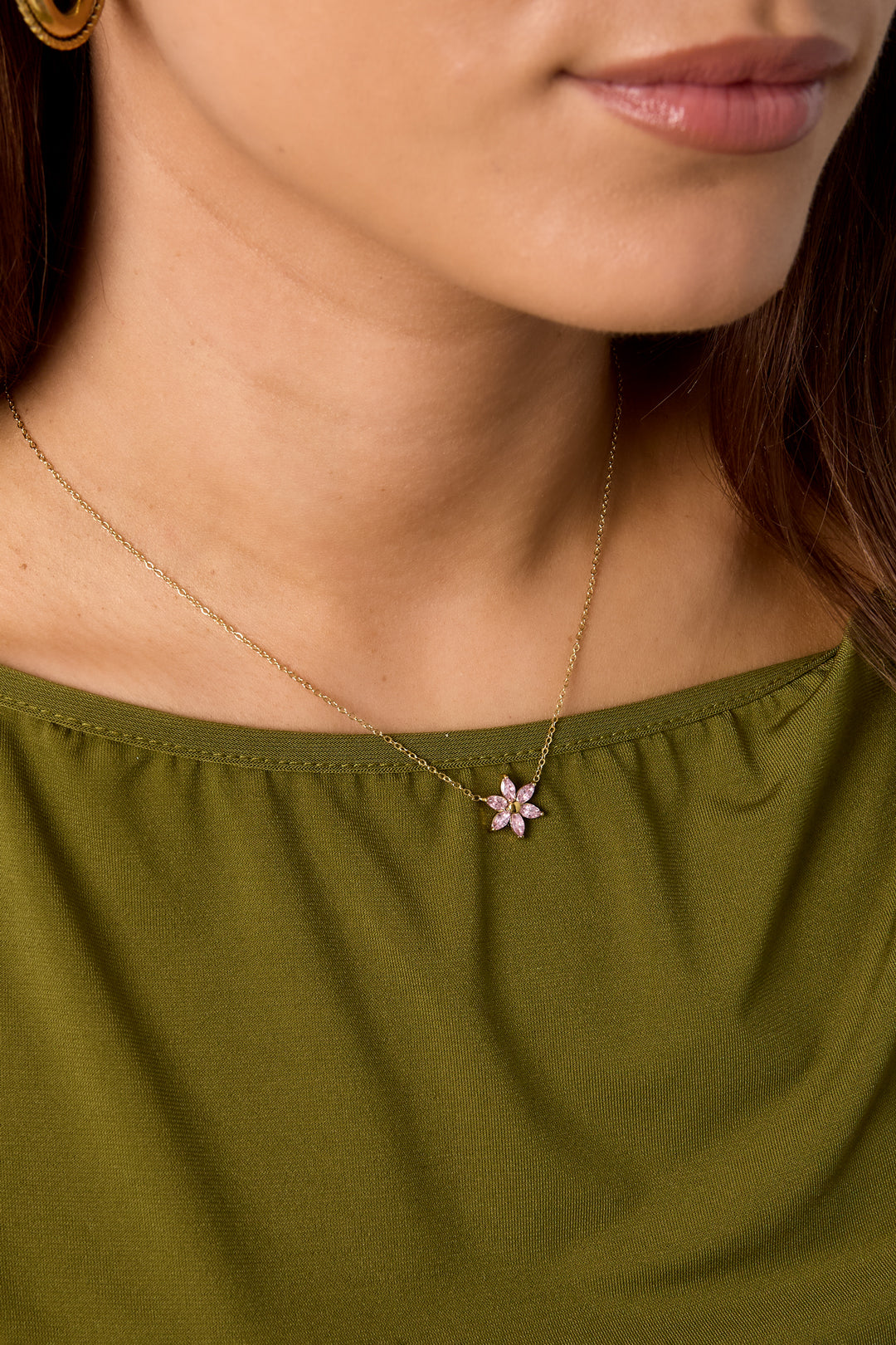 Collana Fiore di Zirconi