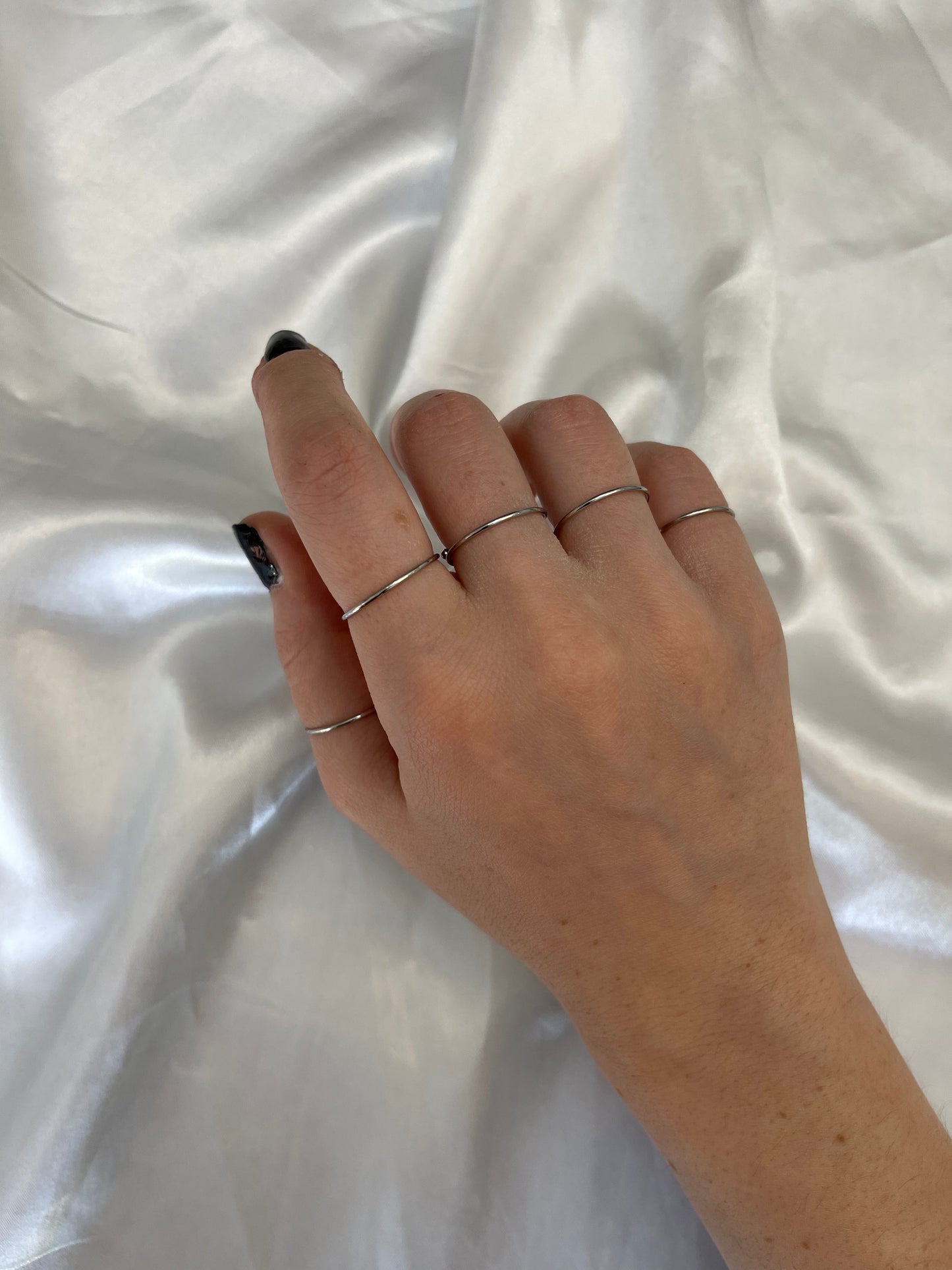 Set di 5 Ferma Anelli Argento