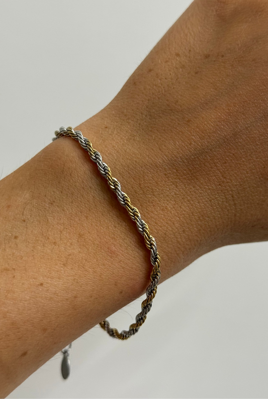 Bracciale Intreccio Bicolour