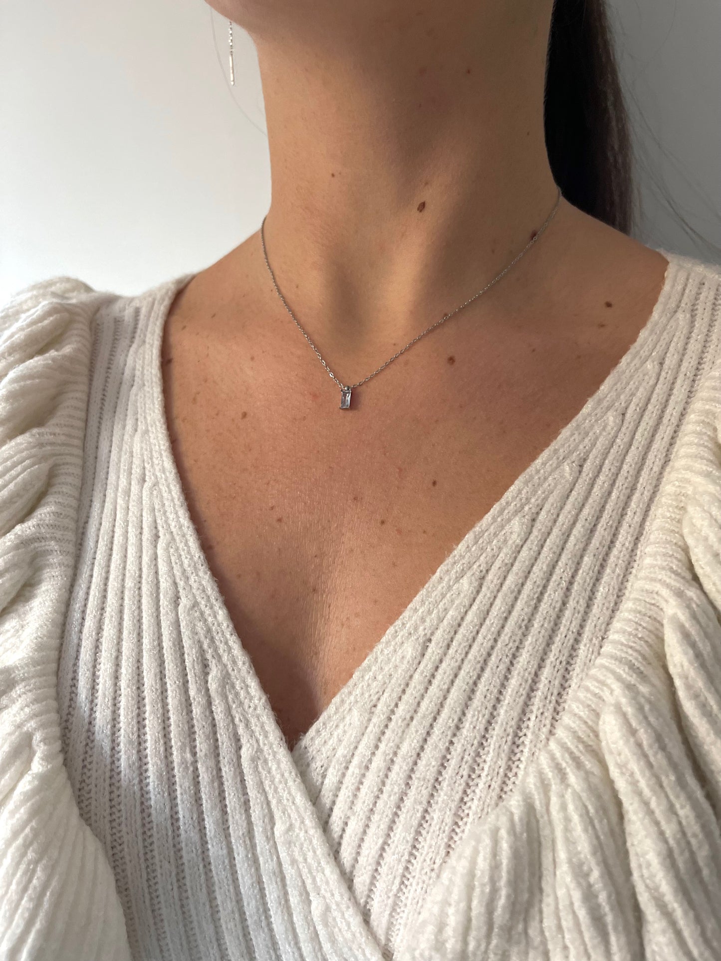 Collana Baguette Celeste
