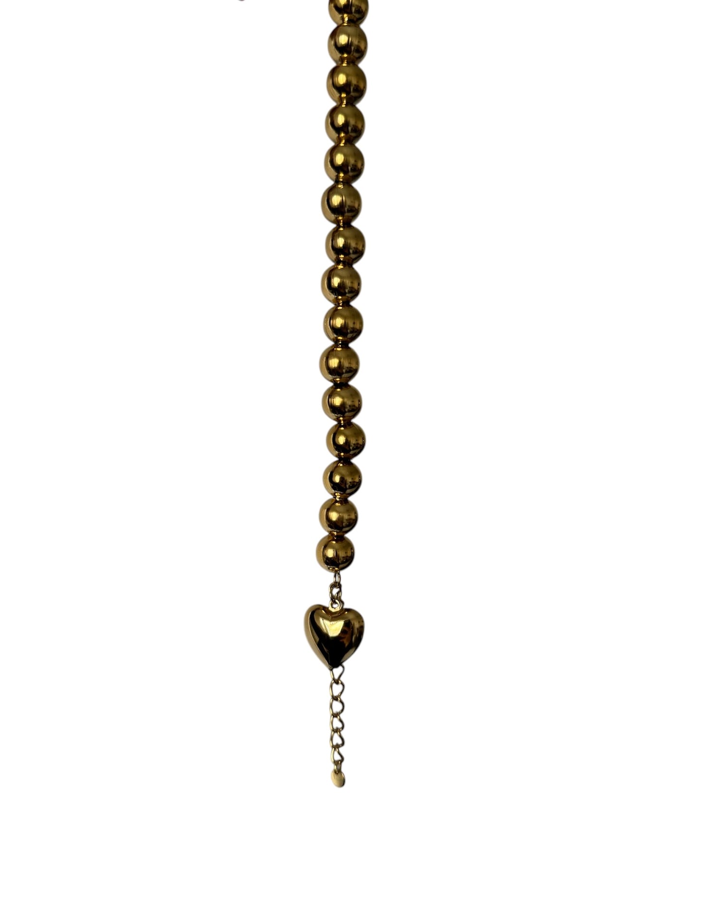 Bracciale Sfere con Cuore Sonaglio 10 mm