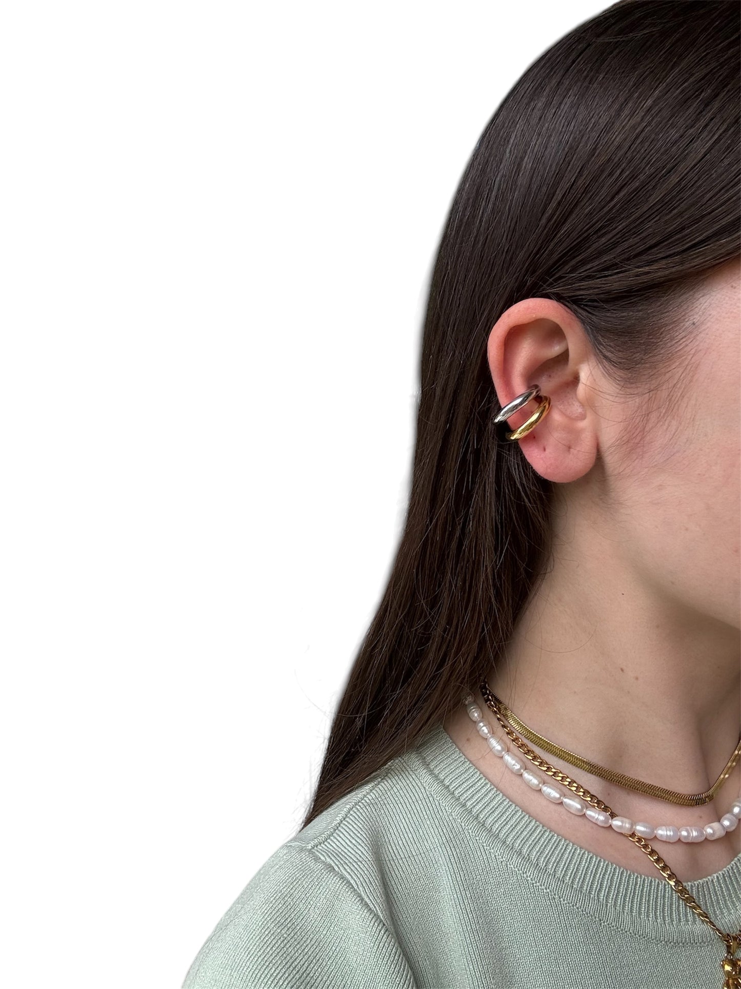 Orecchino Cuff Double Bicolour