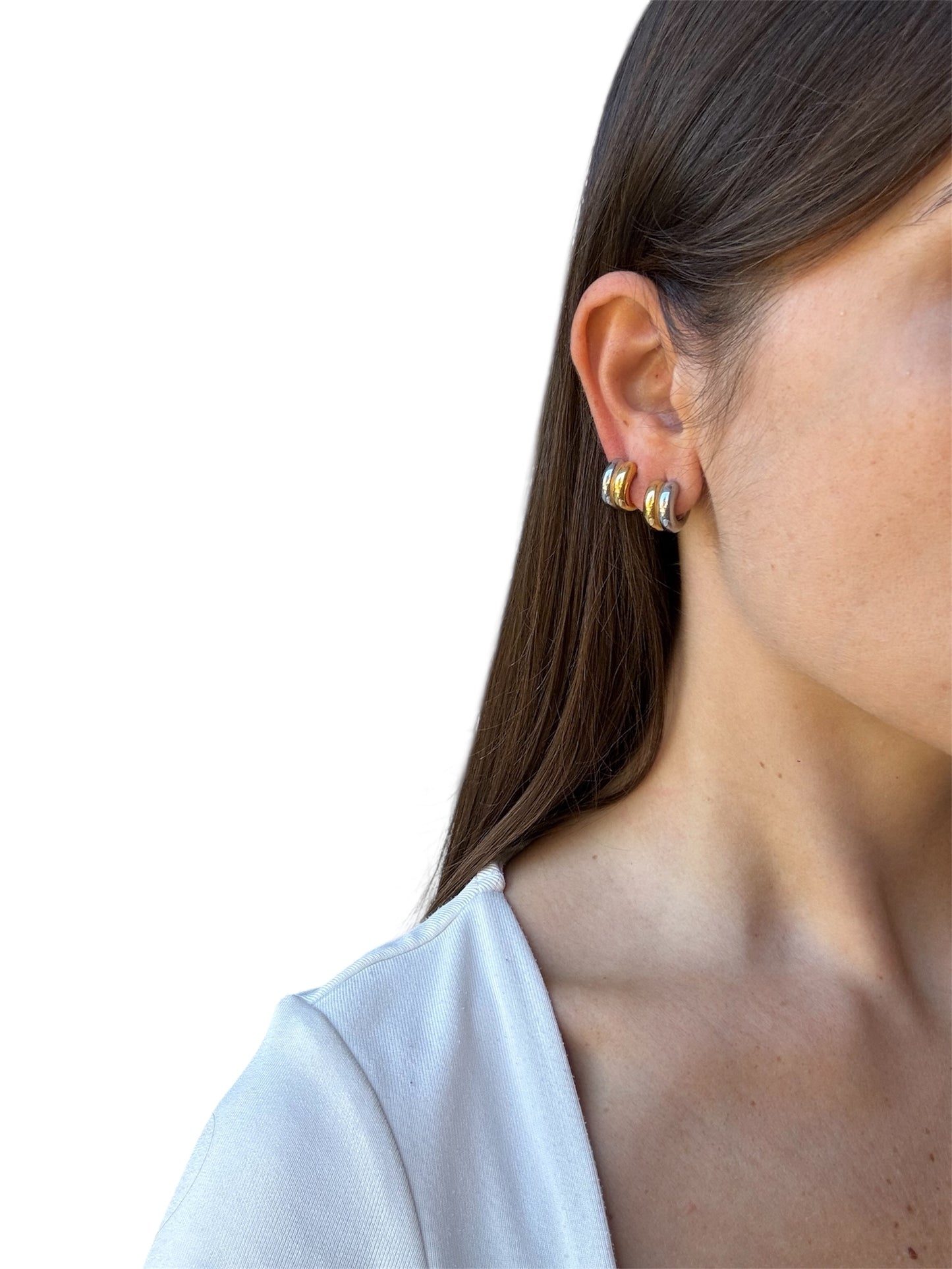 Orecchini Double Bicolour
