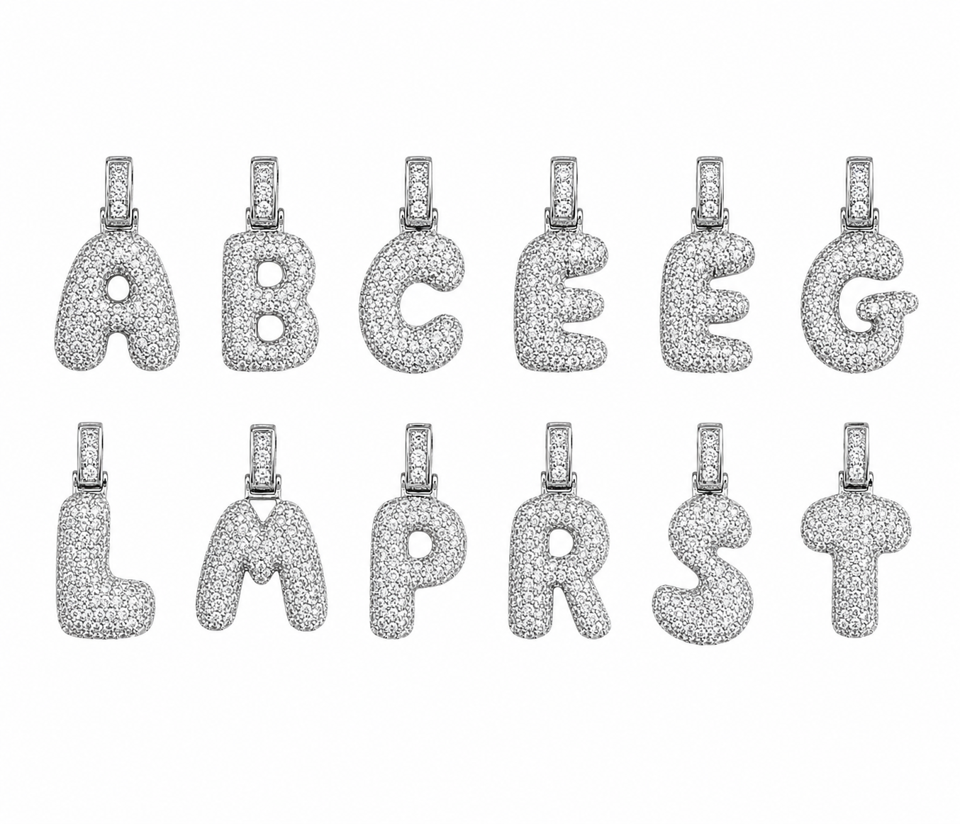 Charm Lettera con Zirconi