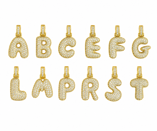 Charm Lettera con Zirconi