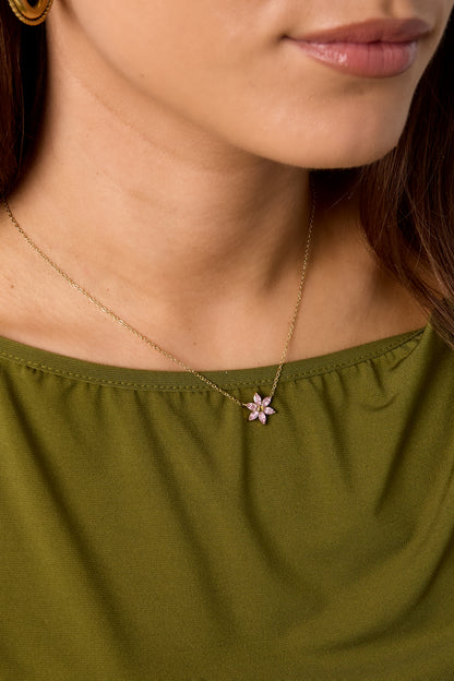 Collana Fiore di Zirconi