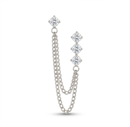 Orecchino Double Crystal