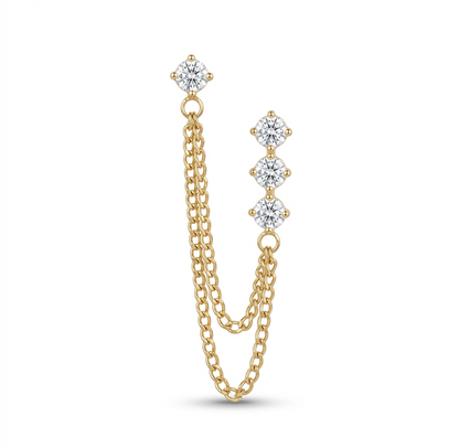 Orecchino Double Crystal