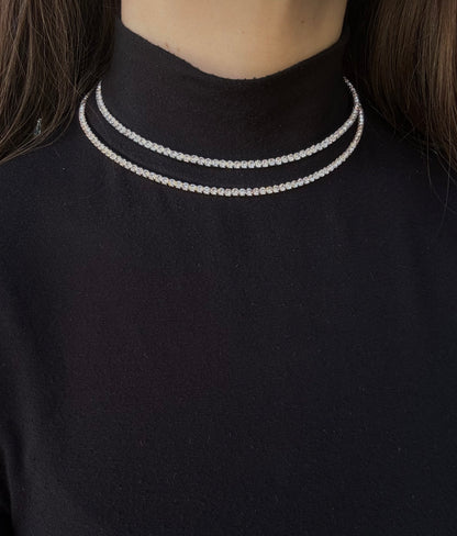Collana Tennis Rigida Girocollo