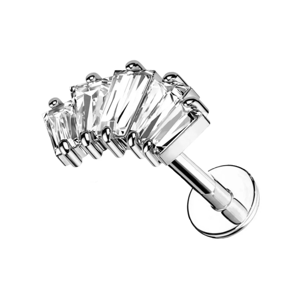 Orecchino Piercing Multi Baguette
