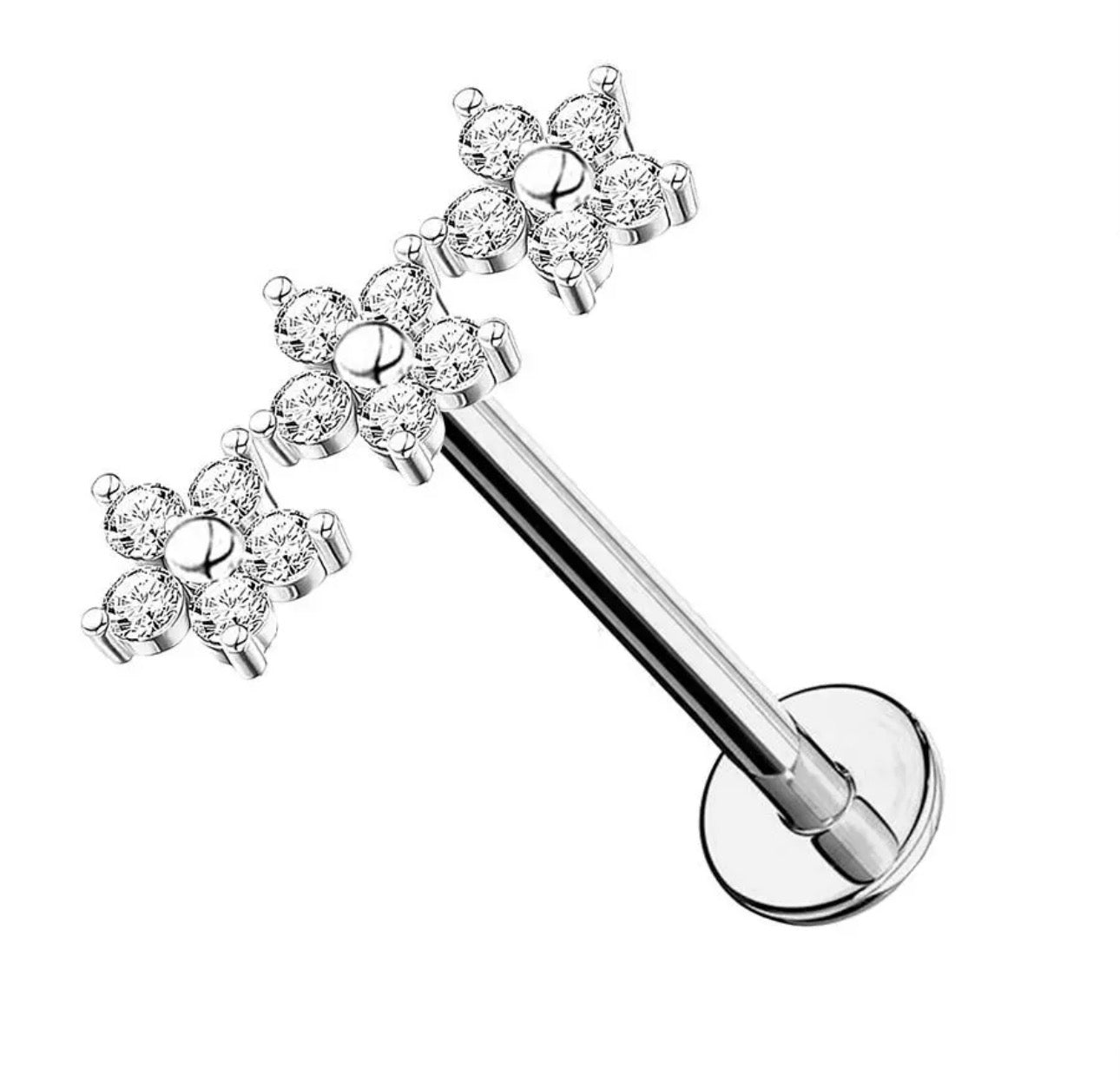 Orecchino Piercing Tris di Fiori