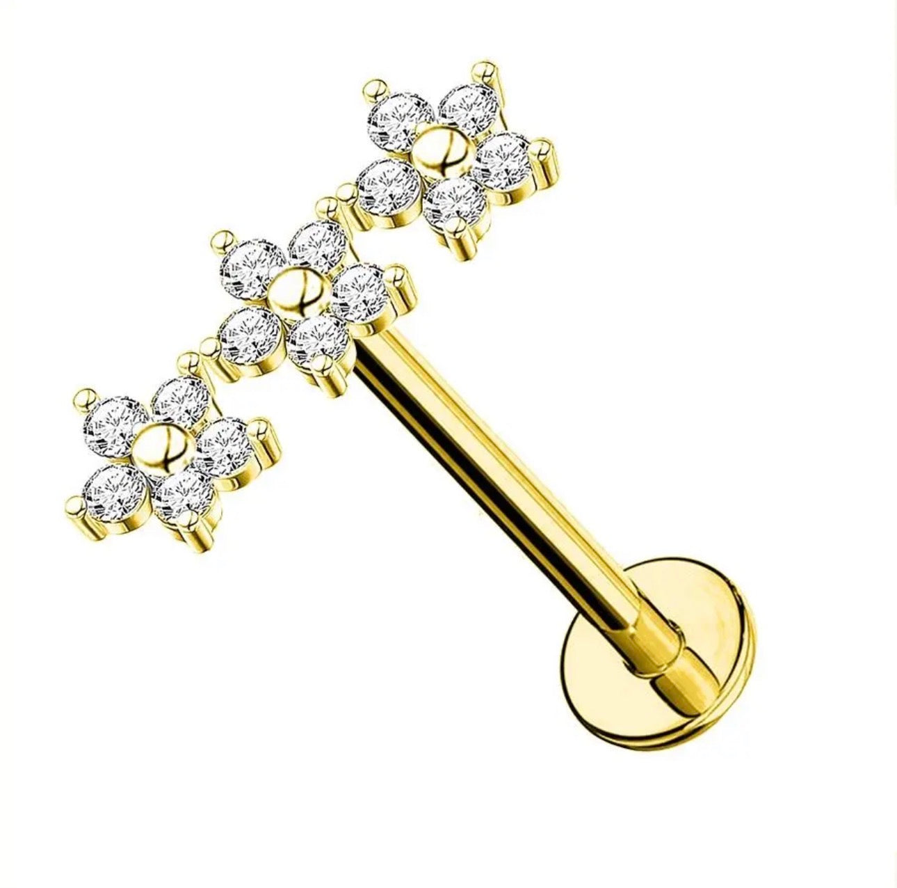 Orecchino Piercing Tris di Fiori