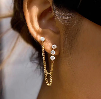 Orecchino Double Crystal