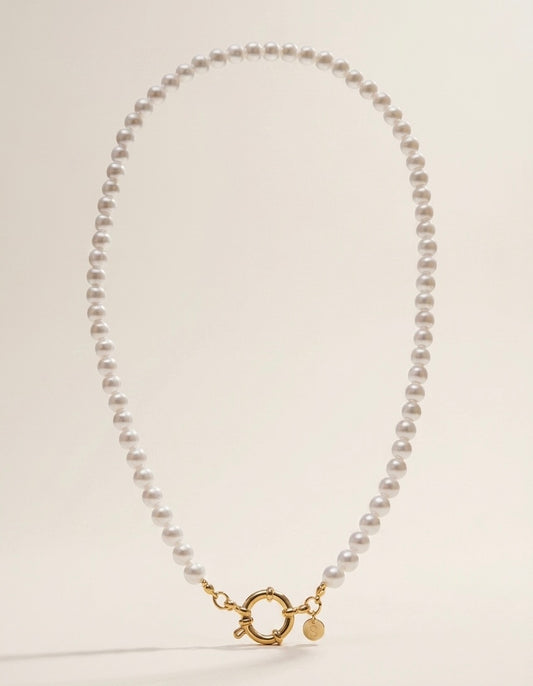 Collana Perle Bianche con Gancio