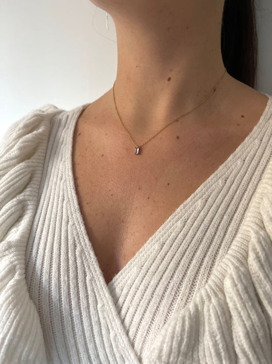 Collana Baguette Celeste