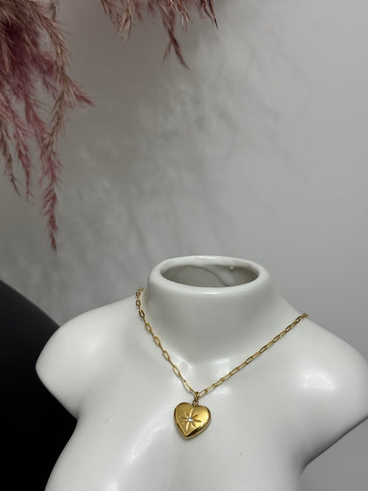 Collana Cuore e Stella Polare