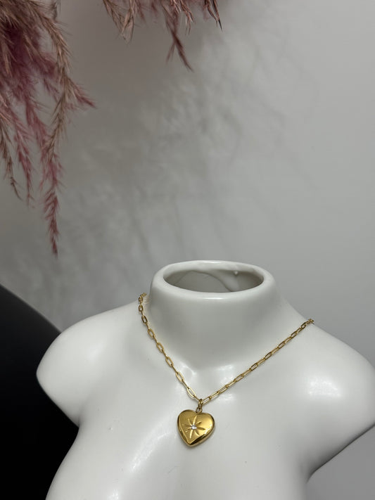 Collana Cuore e Stella Polare