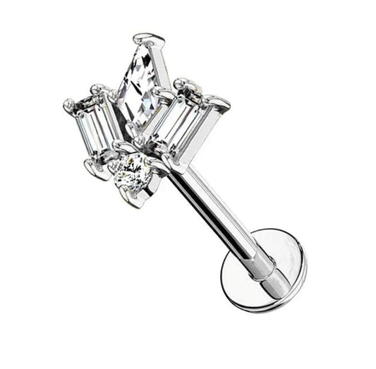 Orecchino Piercing Multi Zirconi