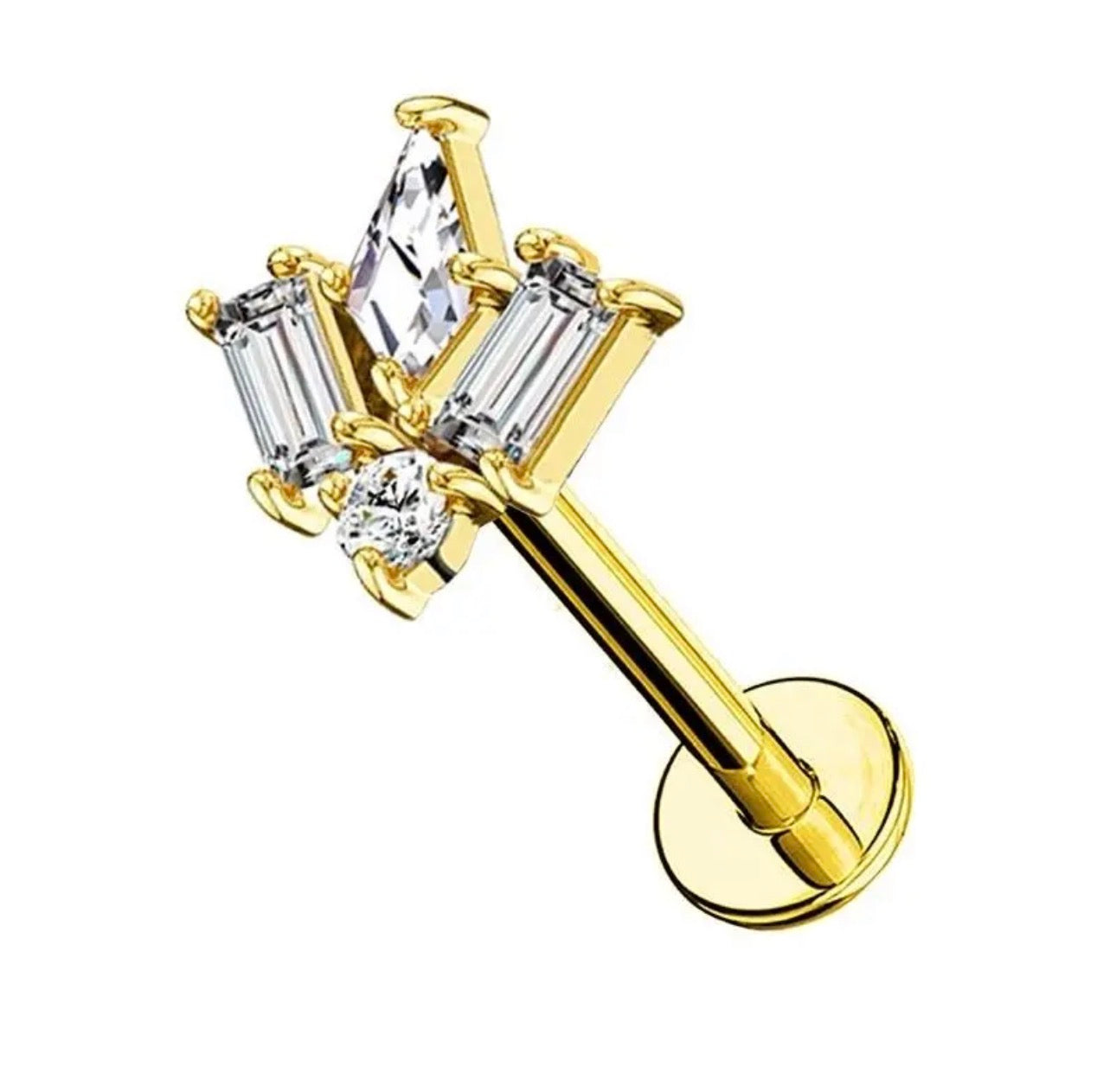 Orecchino Piercing Multi Zirconi