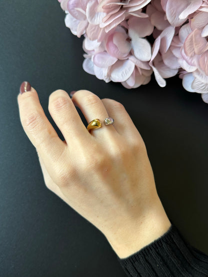 Anello Abbraccio Bicolour