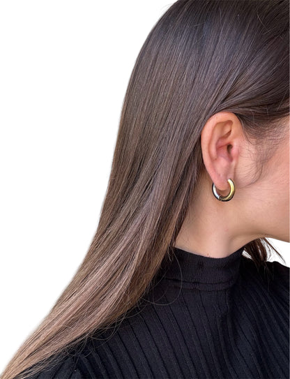Orecchini Chunky Hoops Bicolour