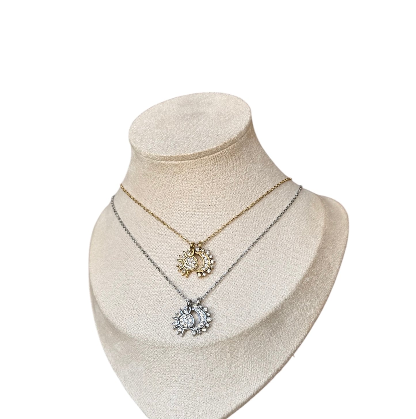 Collana Sole e Luna Zirconata