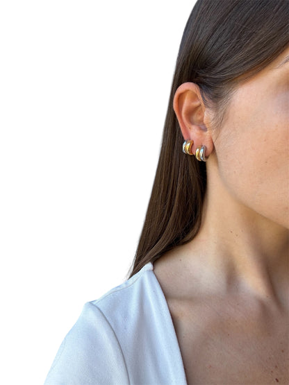 Orecchini Double Bicolour